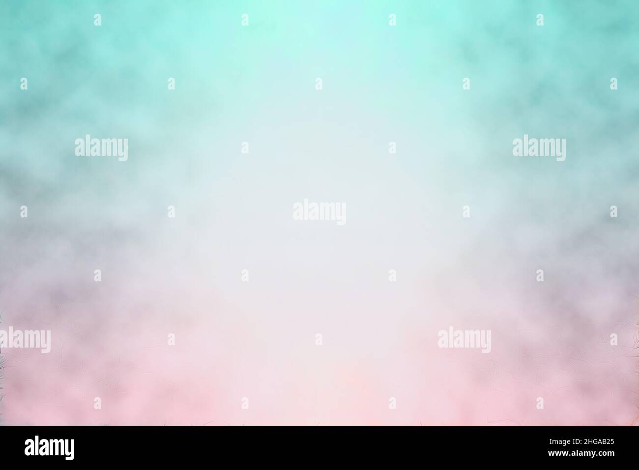 Hintergrund mit atmosphärisch trüber Textur in Pastellblau und Pink Stockfoto