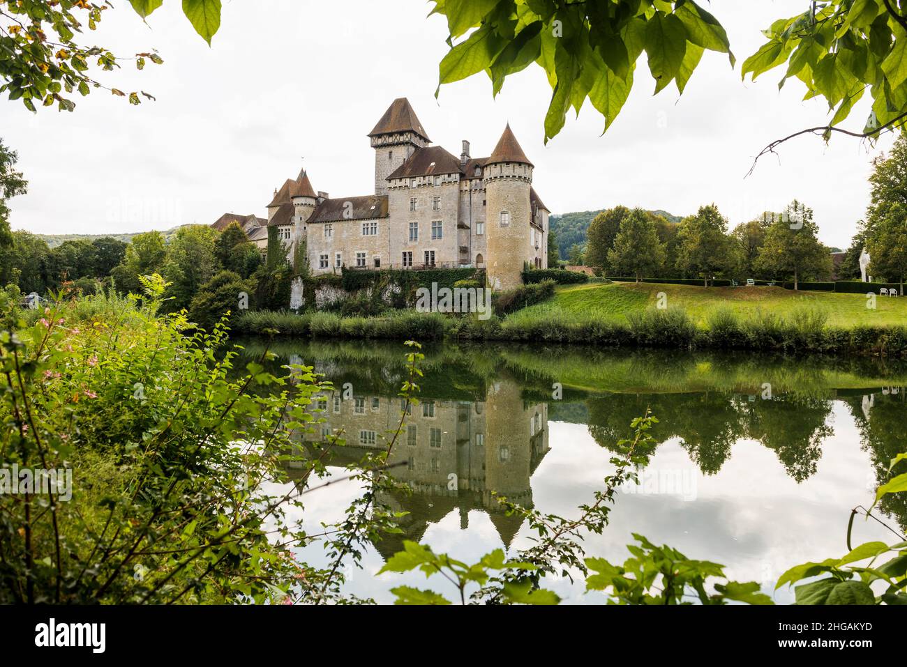 Chateau de Cleron, Cleron, an der Loue, Departement Doubs, Bourgogne-Franche-Comte, Jura, Frankreich Stockfoto