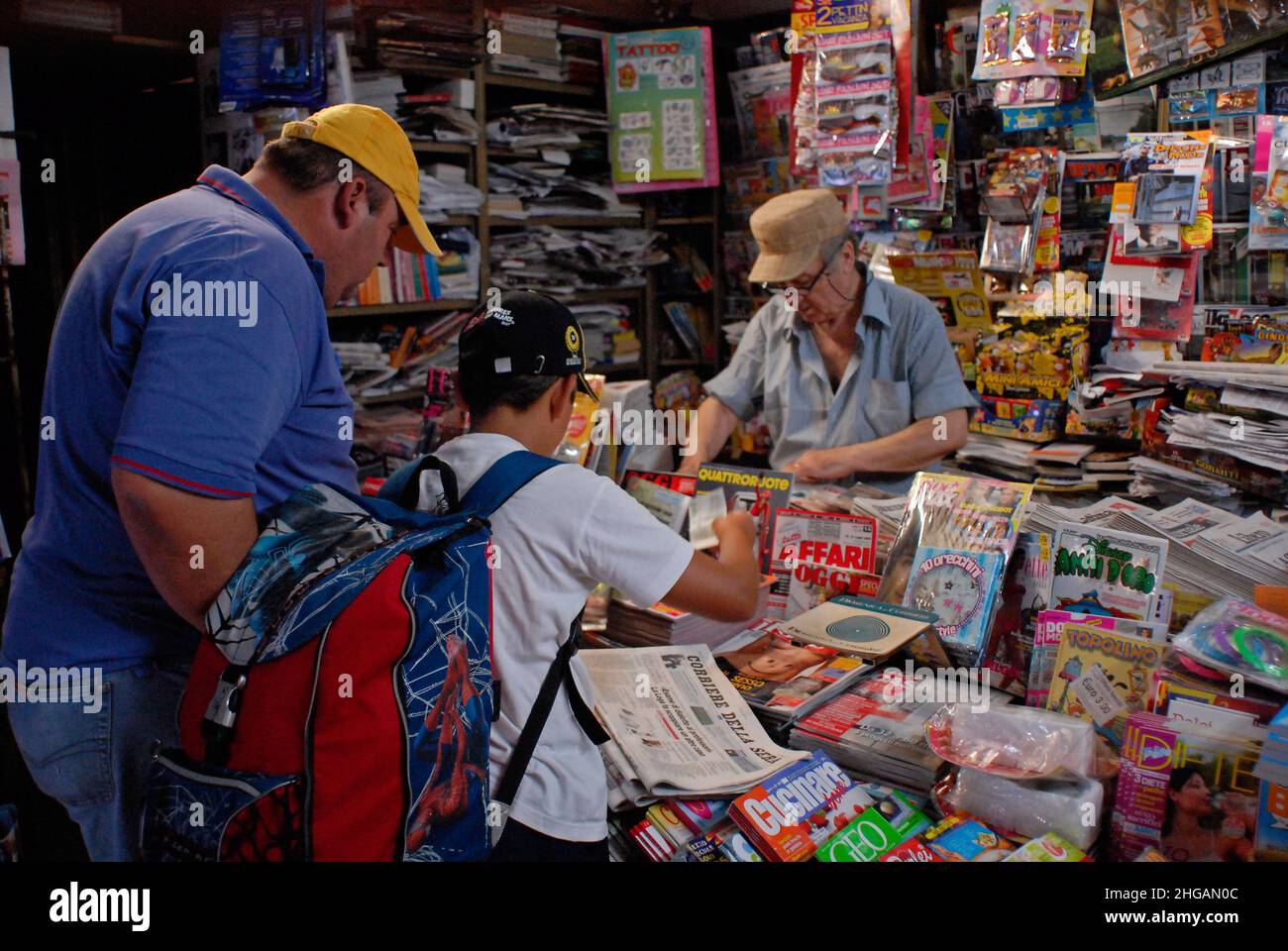 Anzio (RM), Italien 27/07/2009: Zeitungsstand. © Andrea Sabbadini Stockfoto