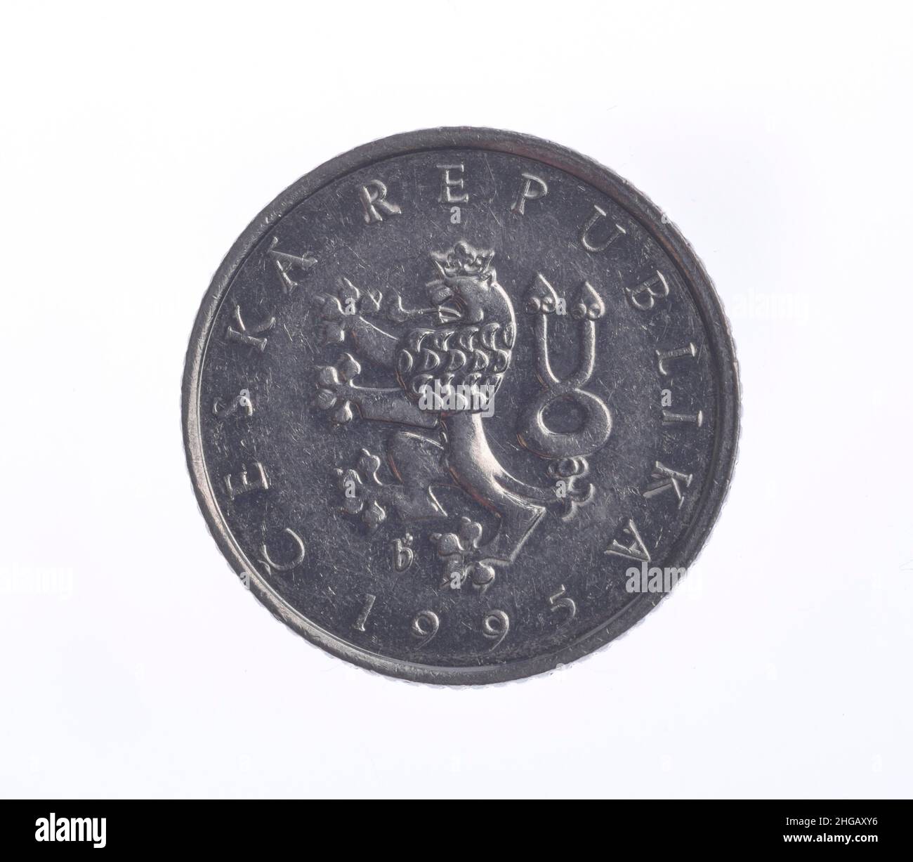 Münze, Krone 1, Tschechische Republik Stockfoto