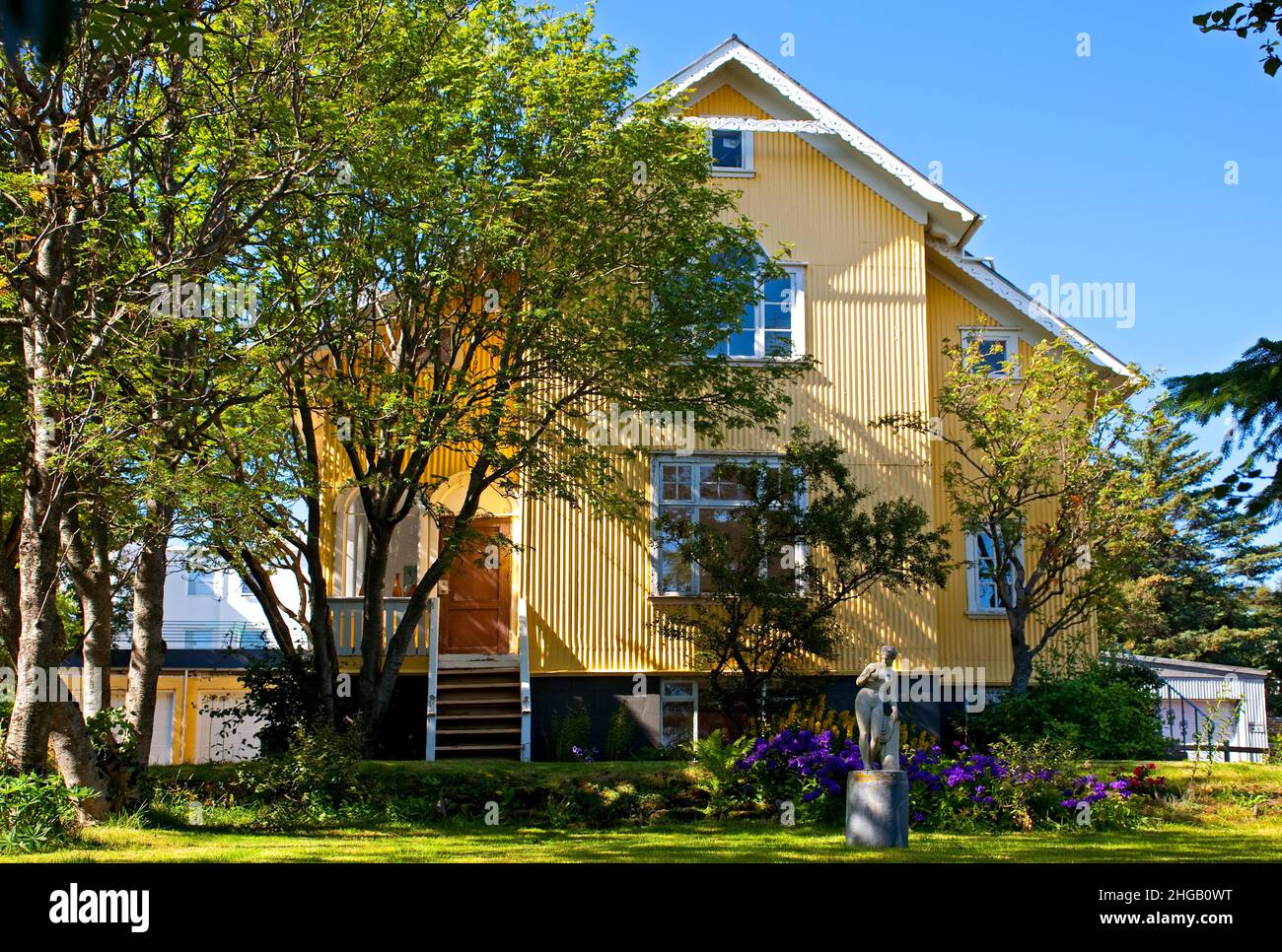 Typisches Haus, Altstadt, Reykjavik, Island Stockfoto
