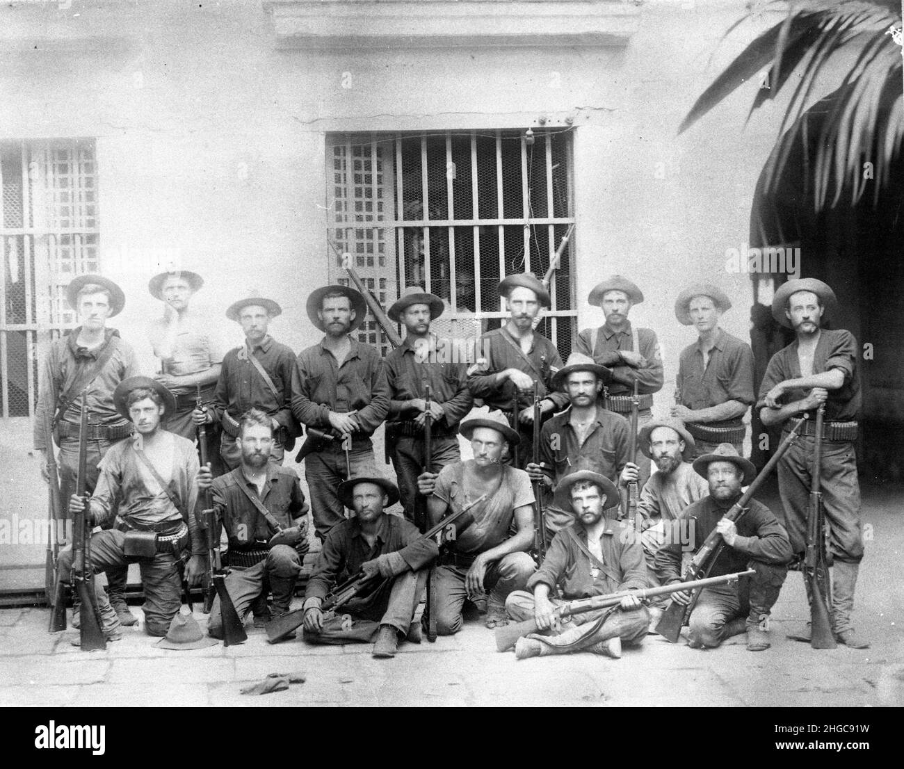 Youngs Scouts, die während des Filipino-Amerikanischen Krieges eingenommen wurden. Stockfoto