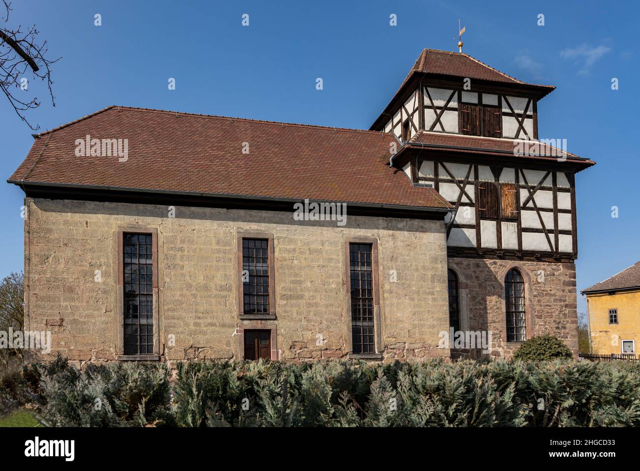 Kirche In Oelknitz, Kreis Saale-Holzland, Thüringen, Deutschland, Europa Stockfoto