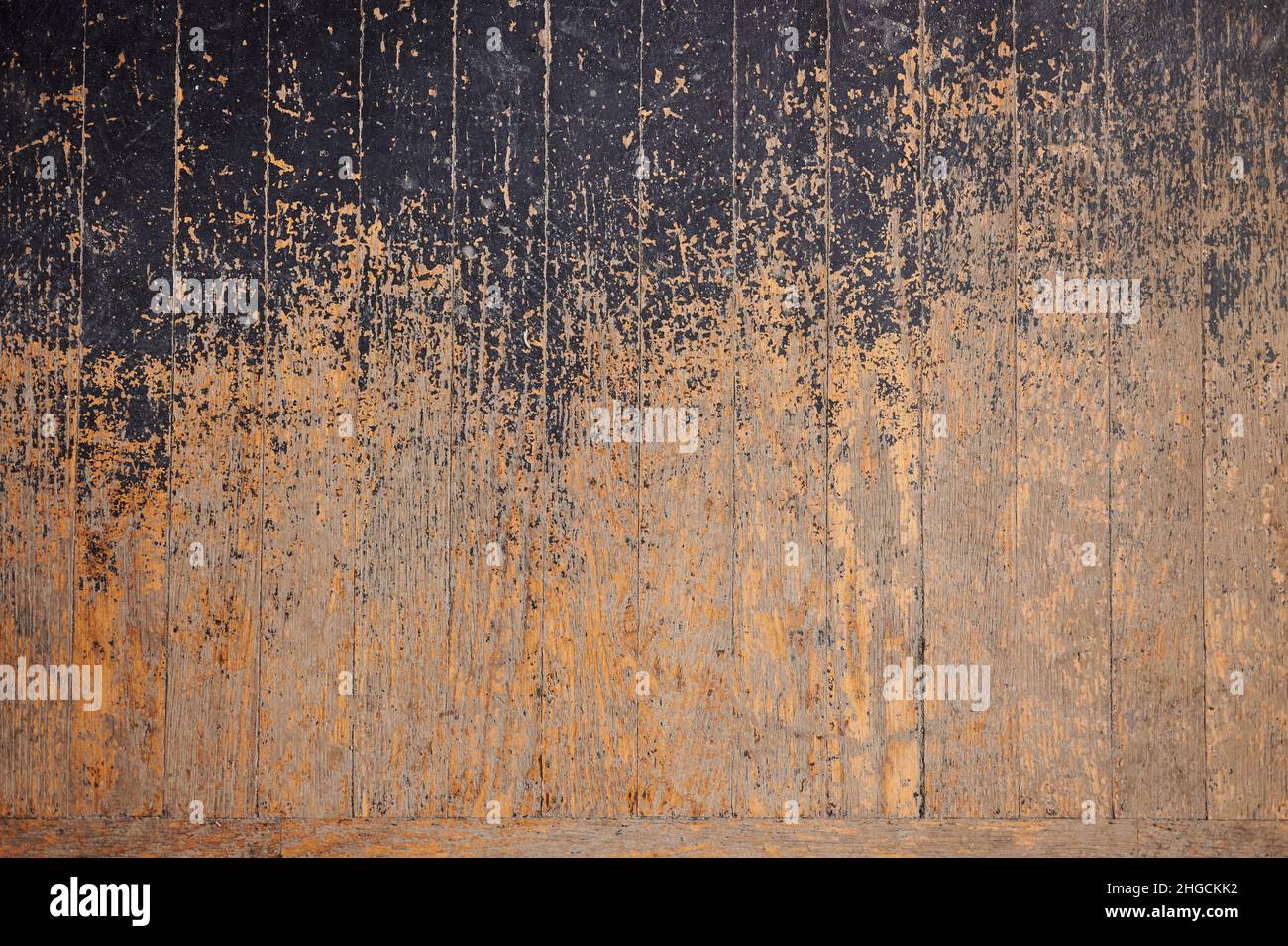Makro-Nahaufnahme der Oberfläche der alten Bodenplatte Stockfoto