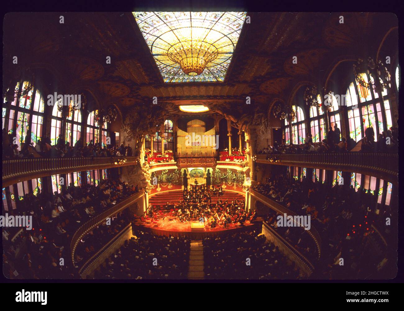 Spanien Barcelona Musik Palast Kunst Barockkonzert Stockfoto