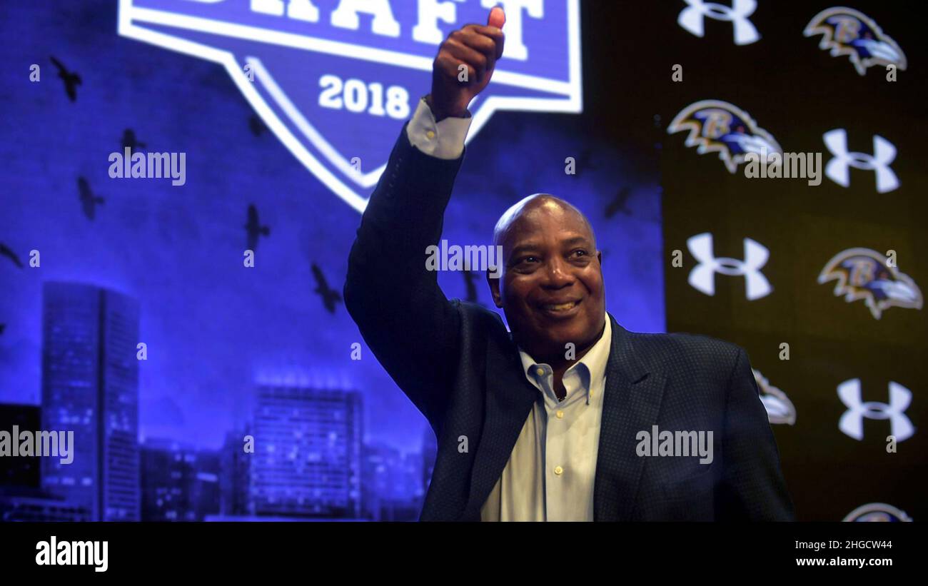 USA. 20th Januar 2022. Ozzie Newsome, Executive Vice President von Baltimore Ravens. (Foto von Karl Merton Ferron/The Baltimore Sun/TNS/Sipa USA) Quelle: SIPA USA/Alamy Live News Stockfoto