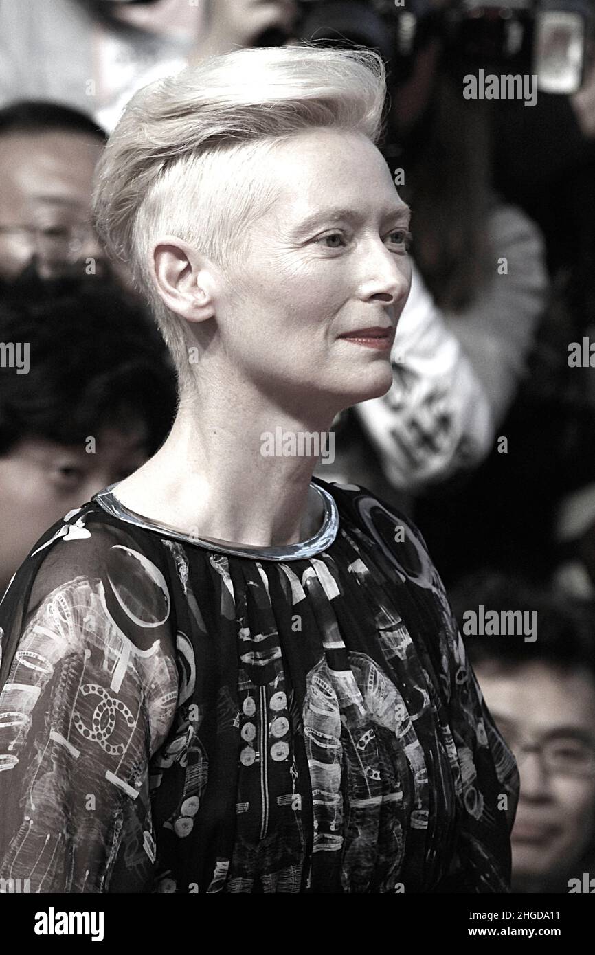Tilda Swinton nahm an der koreanischen Red Carpet Premiere von Netflix