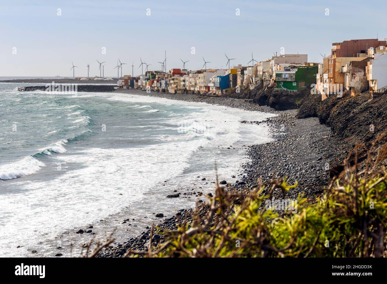 Pozo Izquierdo Architektur am Atlantik, Gran Canaria, Kanarische Inseln, Spanien Stockfoto