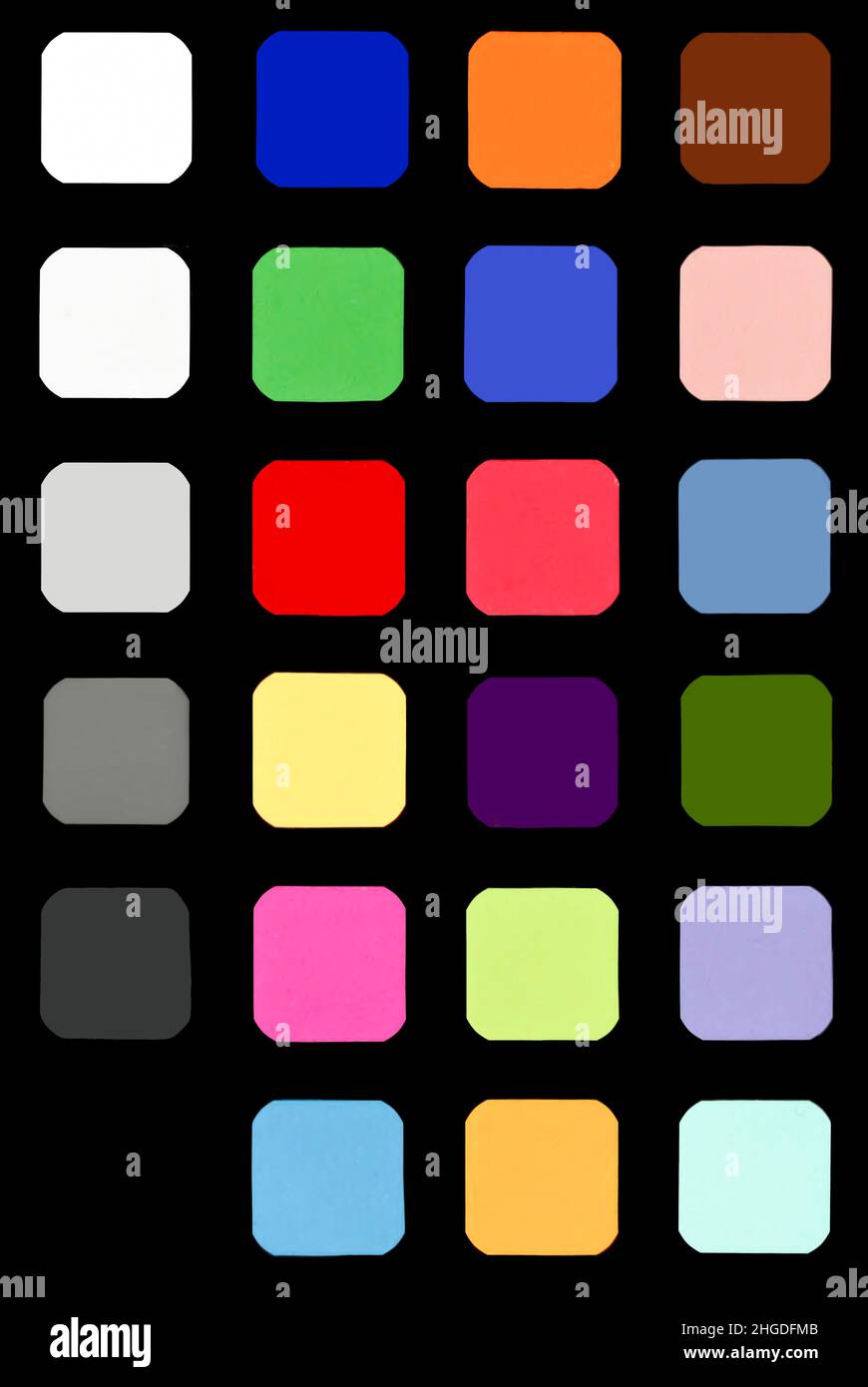 Farbfeld für Farbkorrektur Stockfoto