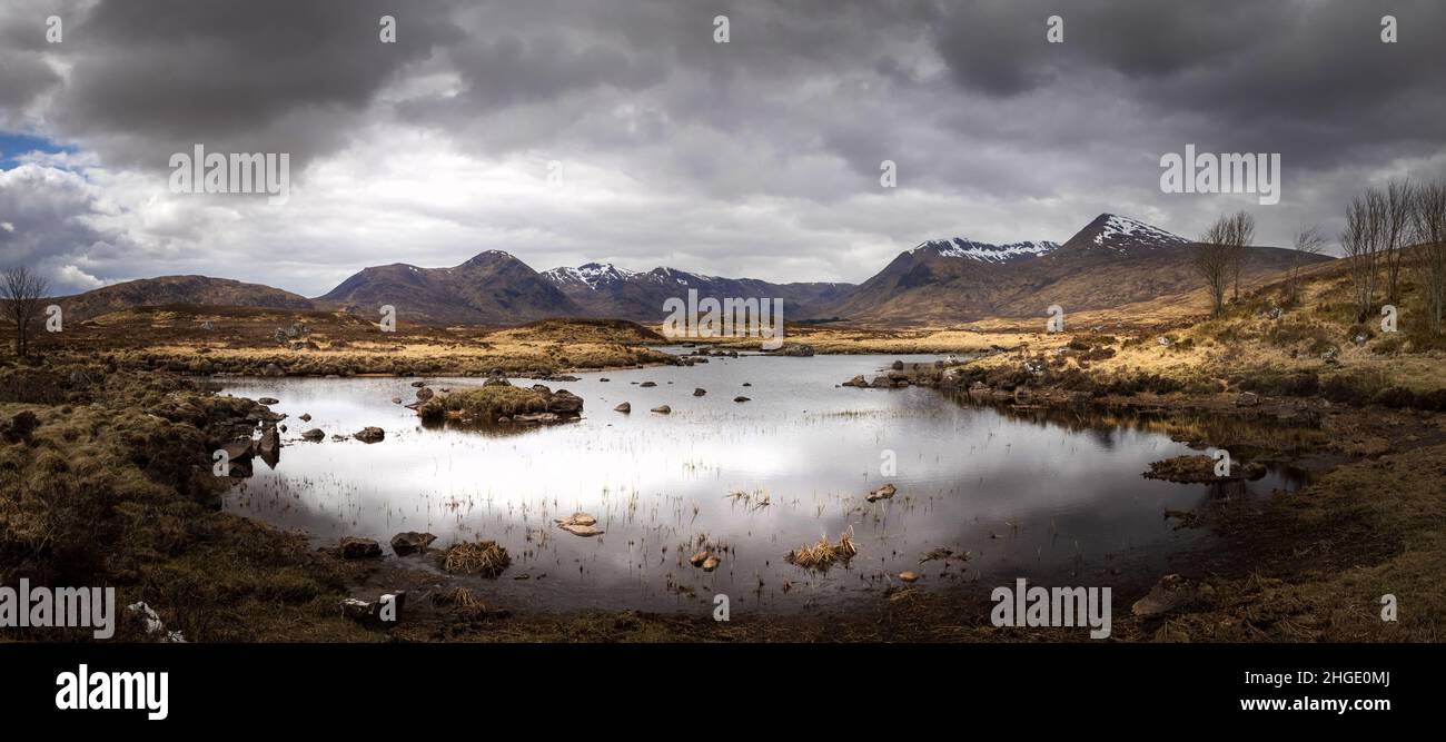 Rannoch Moor Landschaft der schottischen Highlands, UK. Stockfoto