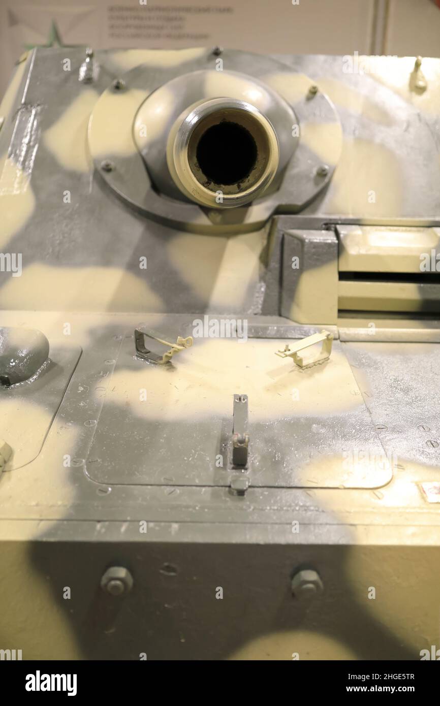 Ansicht des deutschen schweren Sturmpanzers IV Sturmgewehrs Stockfoto