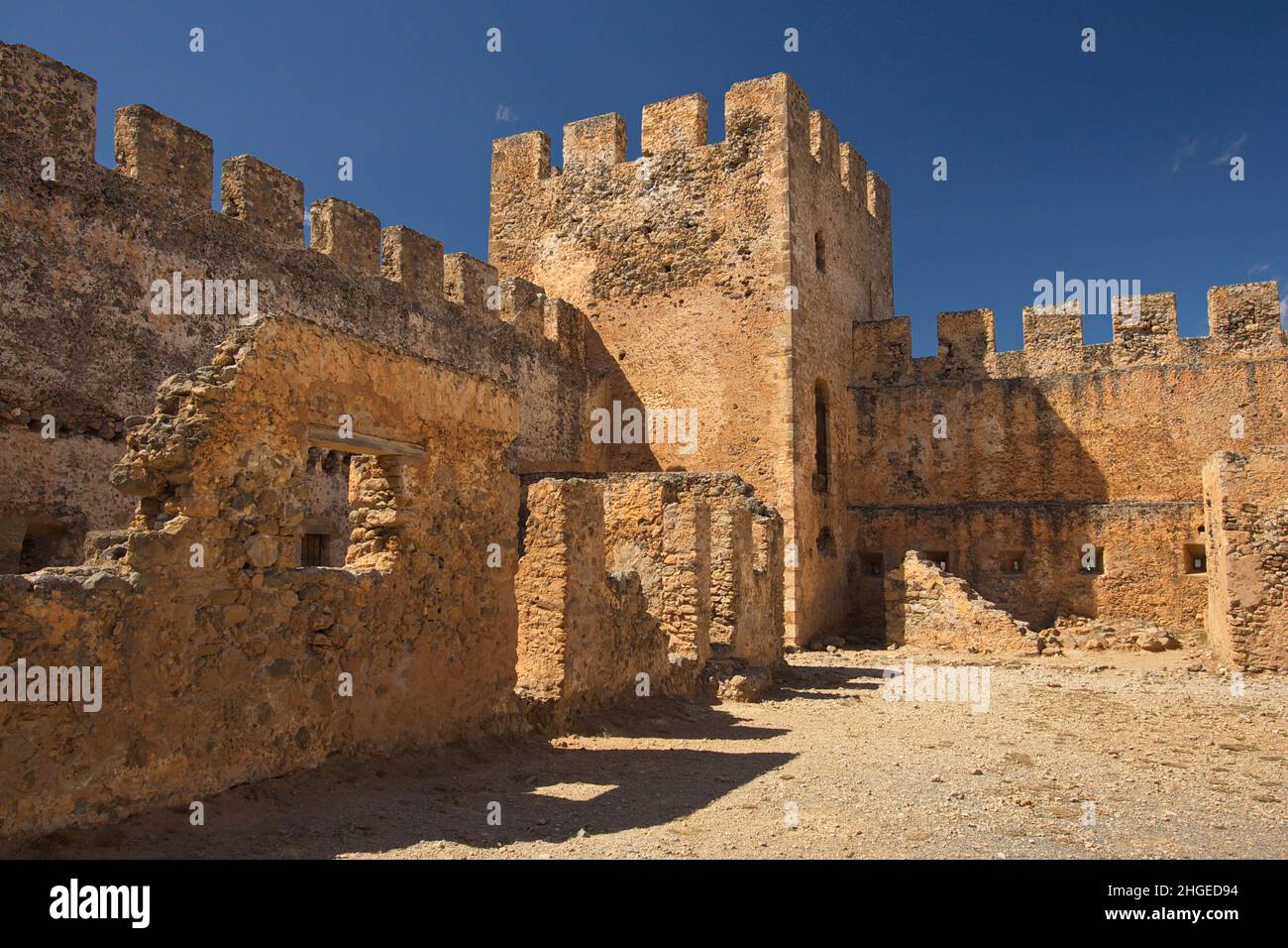 Festung Frangokastello auf Kreta in Griechenland, Europa Stockfoto