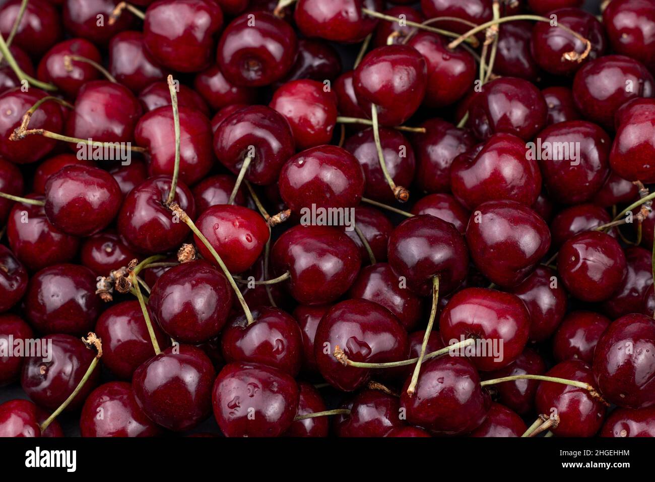 Süße frische Kirsche Hintergrund. Stockfoto