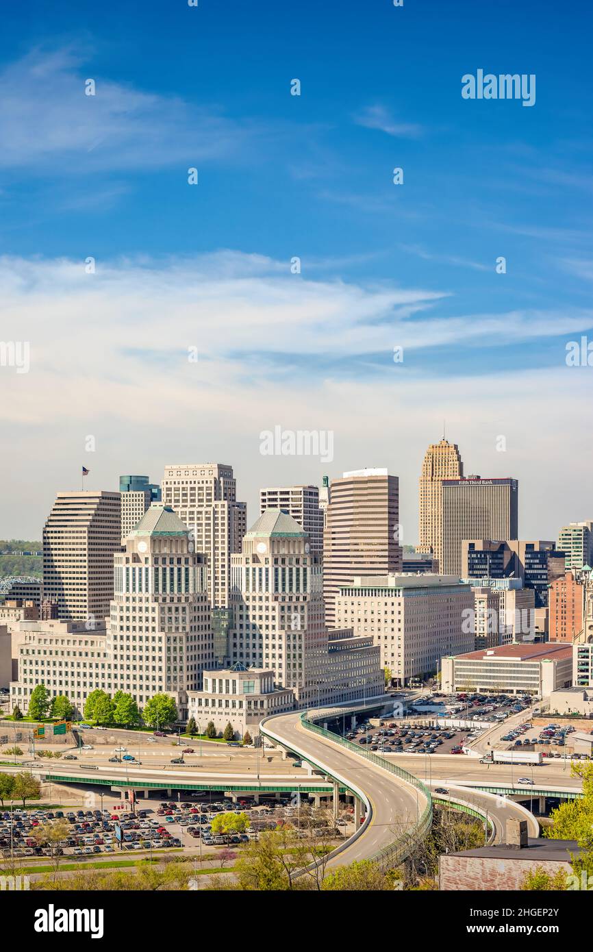 Skyline von Cincinnati, Ohio, USA Stockfoto