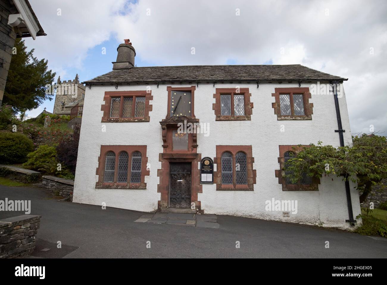 hawkshead Gymnasium hawkshead Village Lake District, cumbria, england, großbritannien Stockfoto