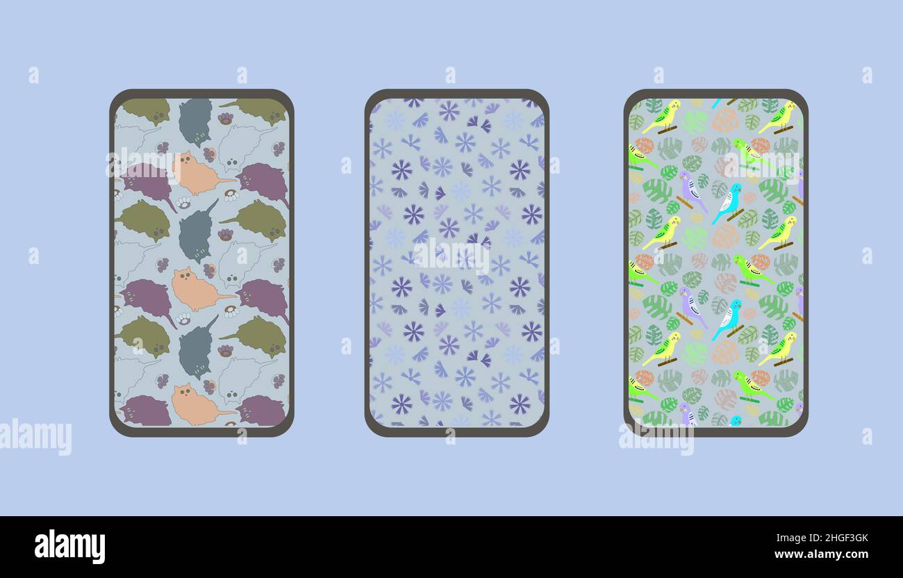 Abstrakte und realistische Hintergrundbilder für Telefon und Website Stock Vektor