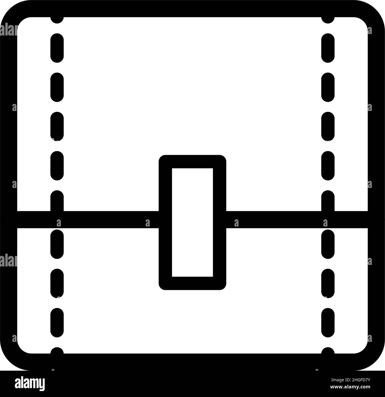 Vektor Menstruation Pad Pack Umriss Symbol auf weißem Hintergrund isoliert Stock Vektor