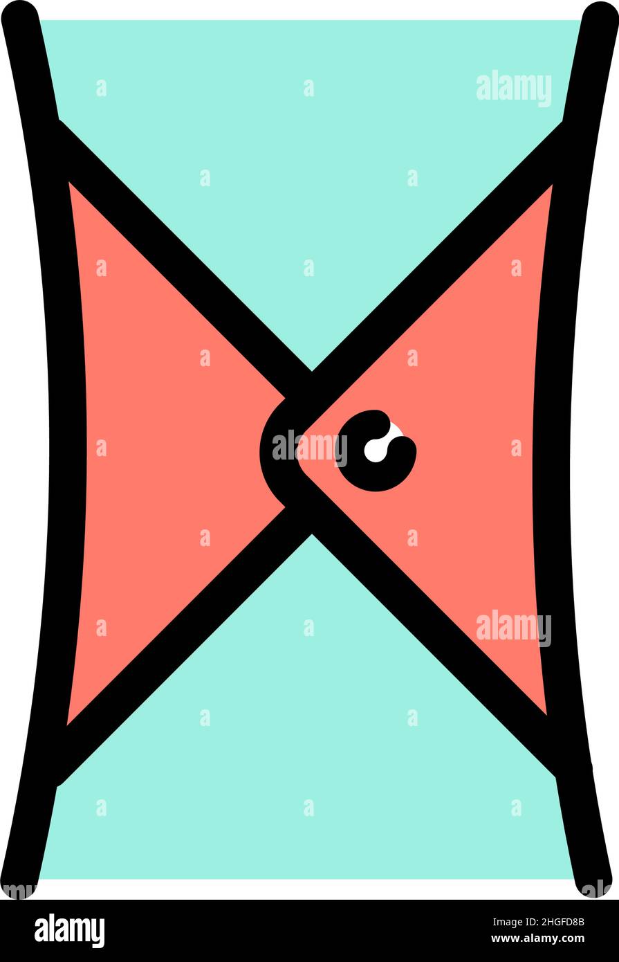 Wiederverwendbares Farbsymbol Für Das „Zero Waste“-Hygienepad Für Frauen. Umweltfreundliches Piktogramm Hygiene Pad Line. Symbol Für „Sanitary Bio Menstruation Pad“. Isolierte Vektorgrafik Stock Vektor