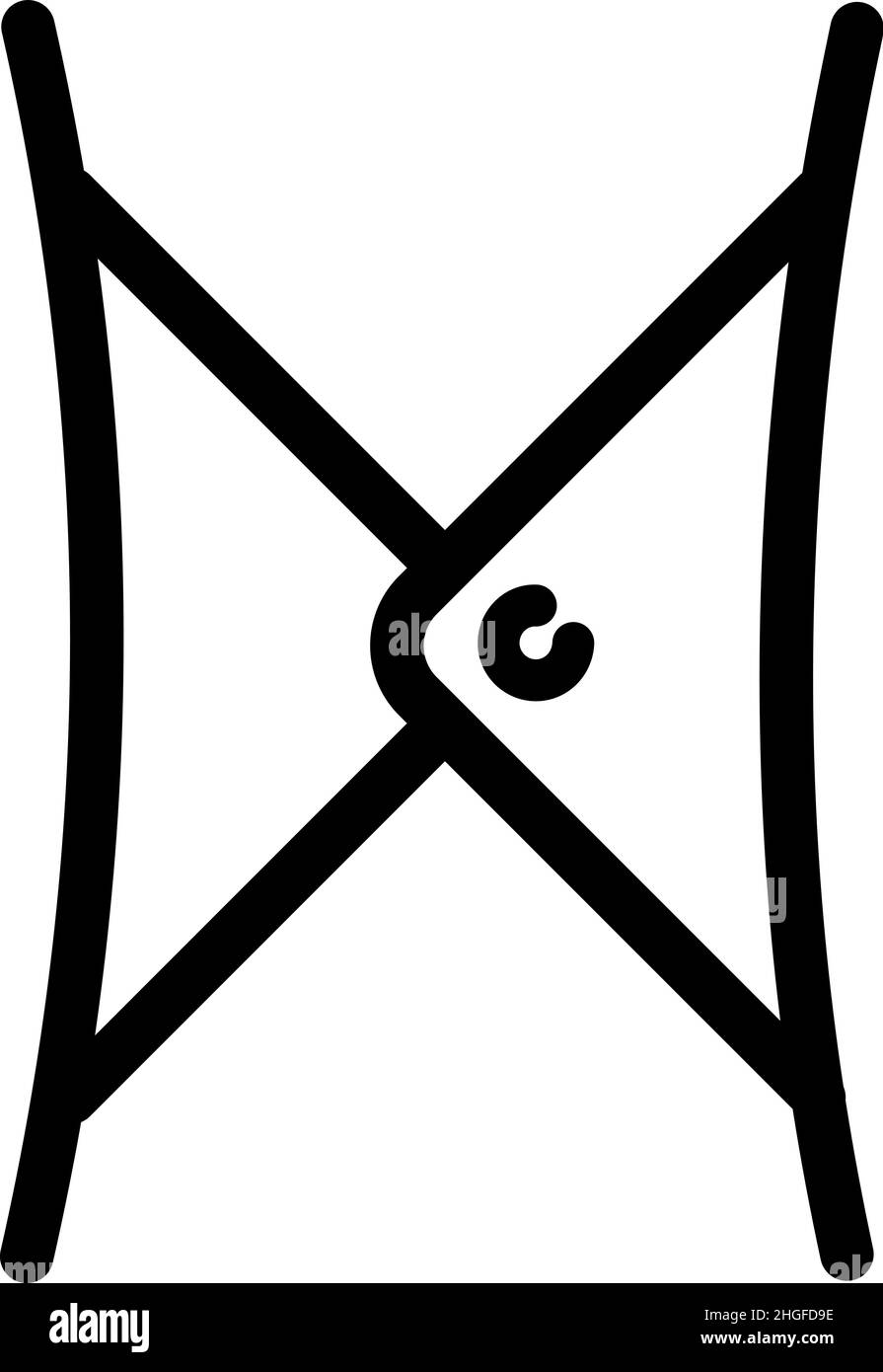 Wiederverwendbares Symbol „Zero Waste Female Hygiene Pad“. Umweltfreundliches Piktogramm Hygiene Pad Line. Symbol Für „Sanitary Bio Menstruation Pad“. Isolierte Vektordarstellung Stock Vektor