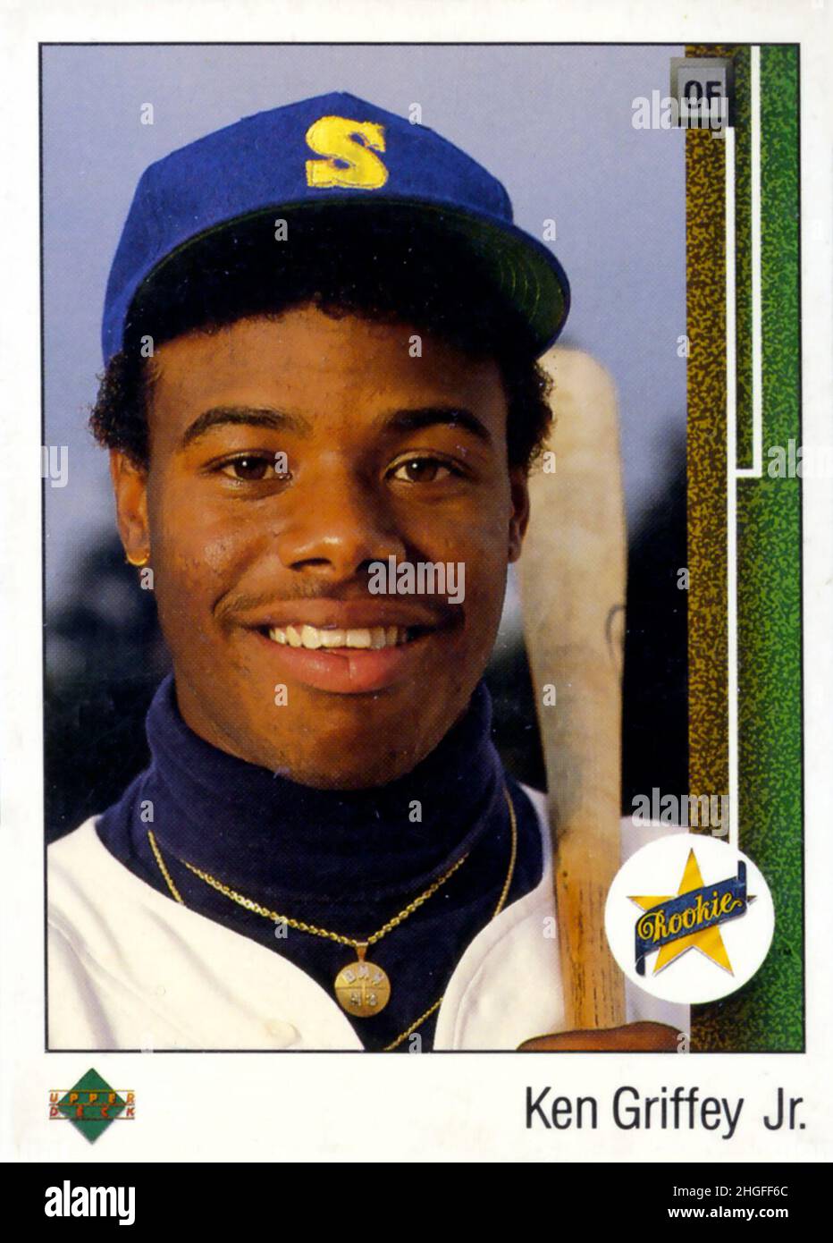1993 Oberdeck Ken Griffey Jr. Baseballkarte Stockfoto