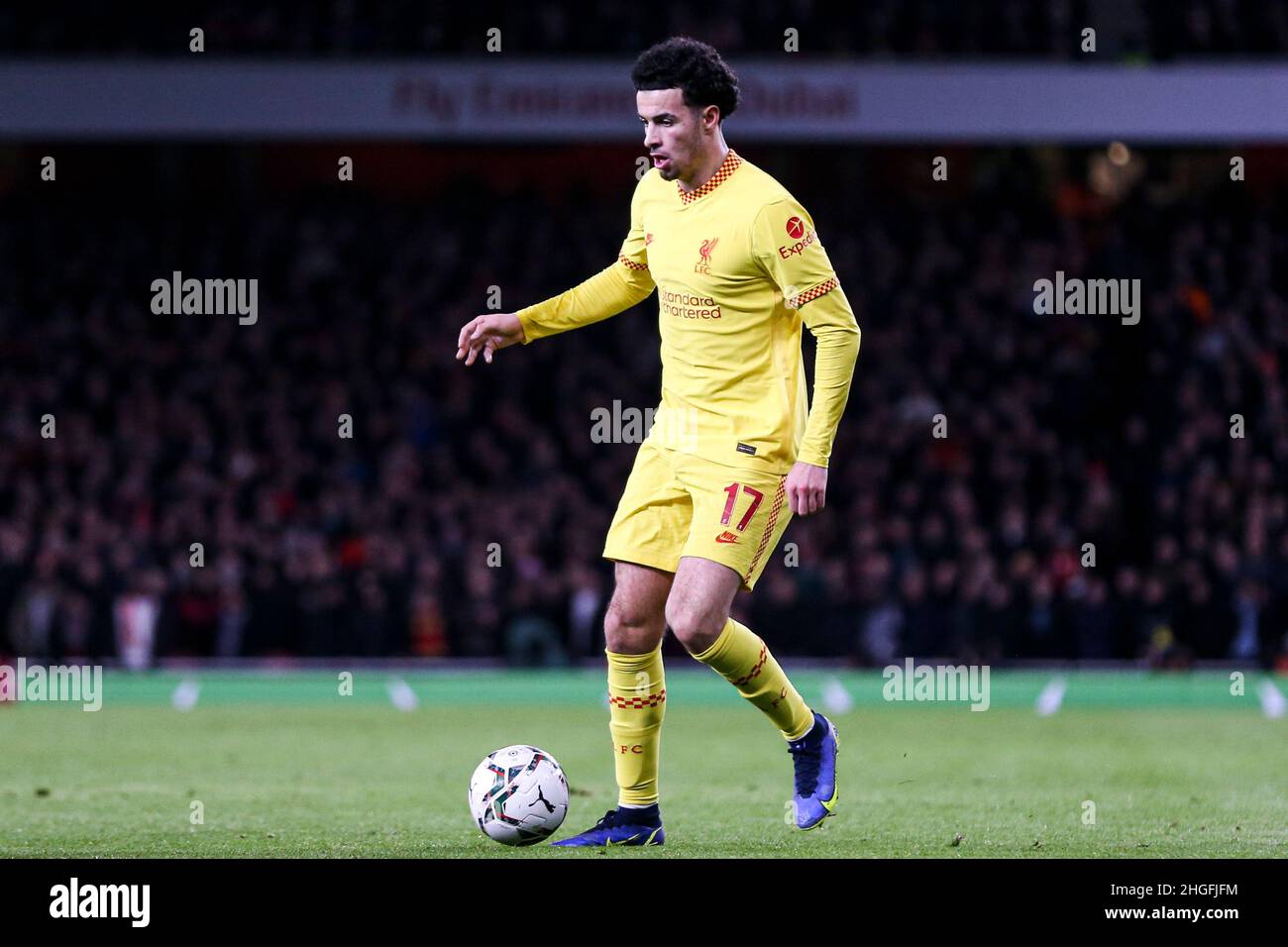 LONDON, GROSSBRITANNIEN. JAN 20th Curtis Jones von Liverpool beim Carabao Cup-Spiel zwischen Arsenal und Liverpool im Emirates Stadium, London, am Donnerstag, den 20th. Januar 2022. (Kredit: Tom West | MI News) Kredit: MI Nachrichten & Sport /Alamy Live News Stockfoto