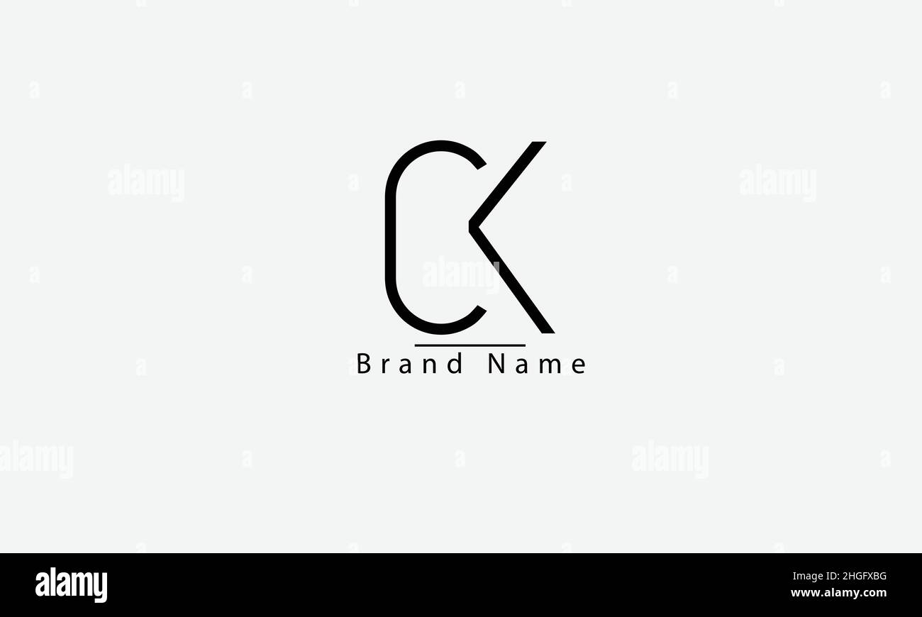 CK KC C K abstrakte Vektor-Logo-Monogramm-Vorlage Stock Vektor