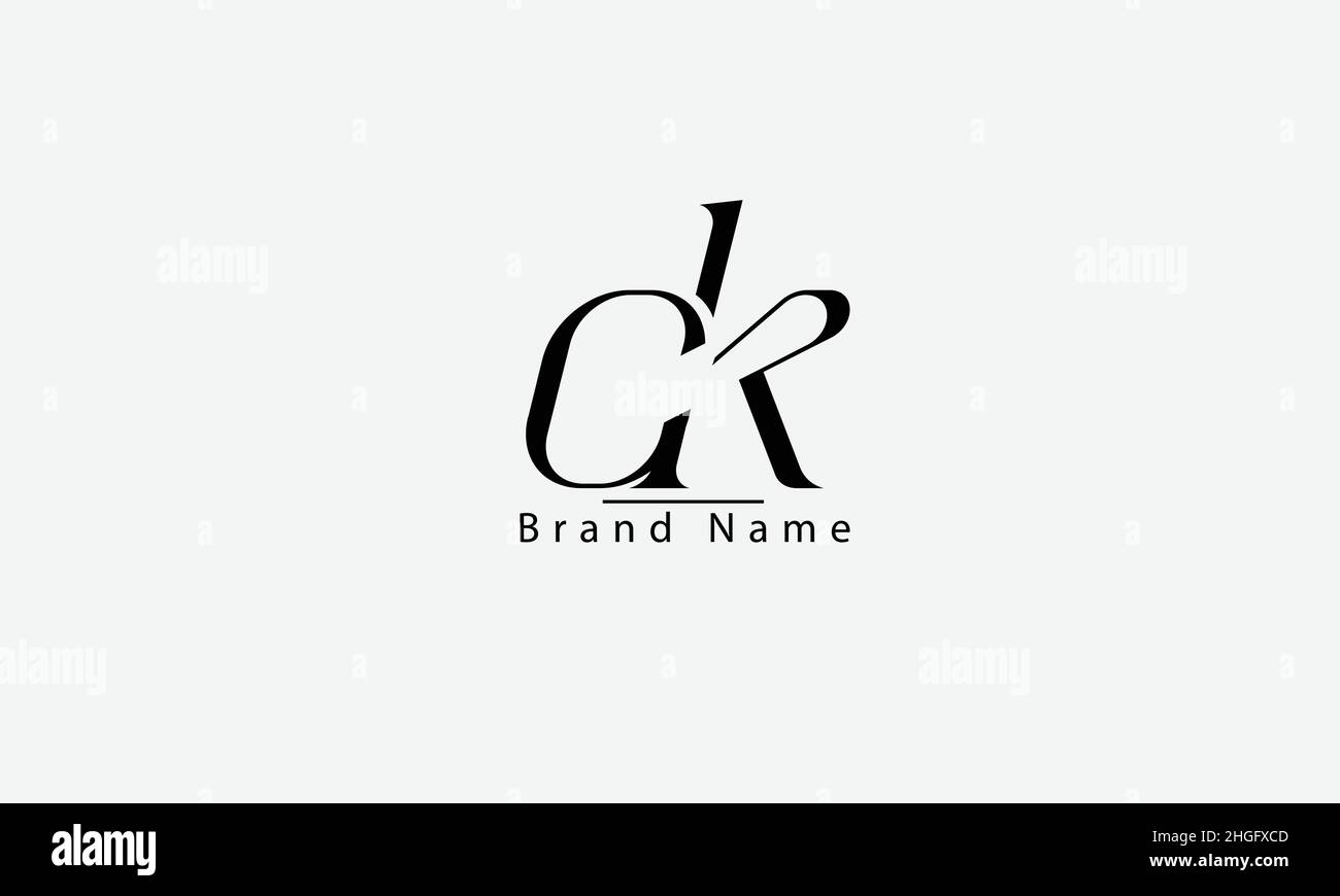 CK KC C K abstrakte Vektor-Logo-Monogramm-Vorlage Stock Vektor