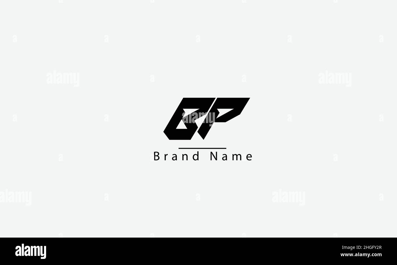 BP PB B P abstrakte Vektor-Logo-Monogramm-Vorlage Stock Vektor