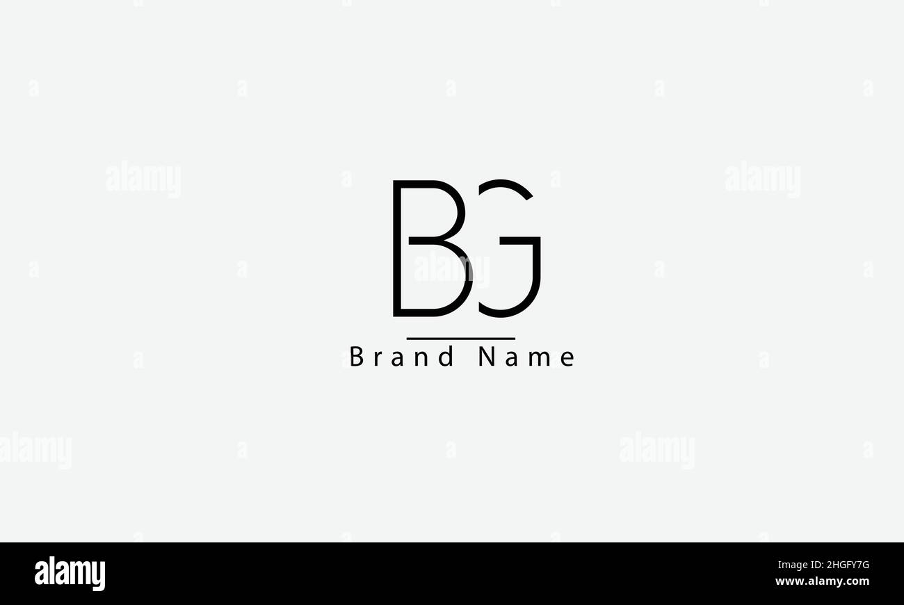 BG GB B G abstrakte Vektor-Logo-Monogramm-Vorlage Stock Vektor