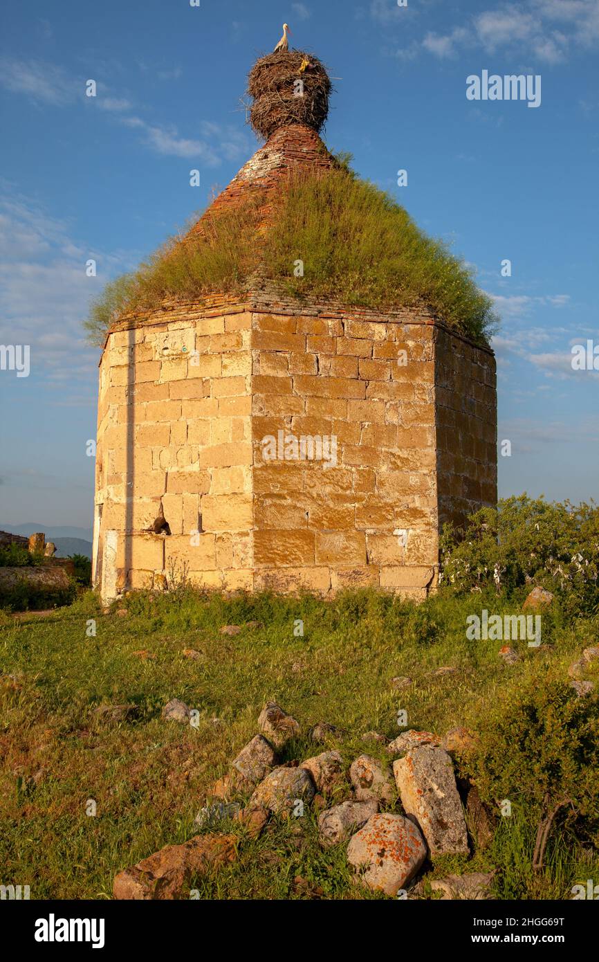 Blick auf den Himmet Baba Dome, Seldschuk-Zeit, Provinz Eskişehir Stockfoto