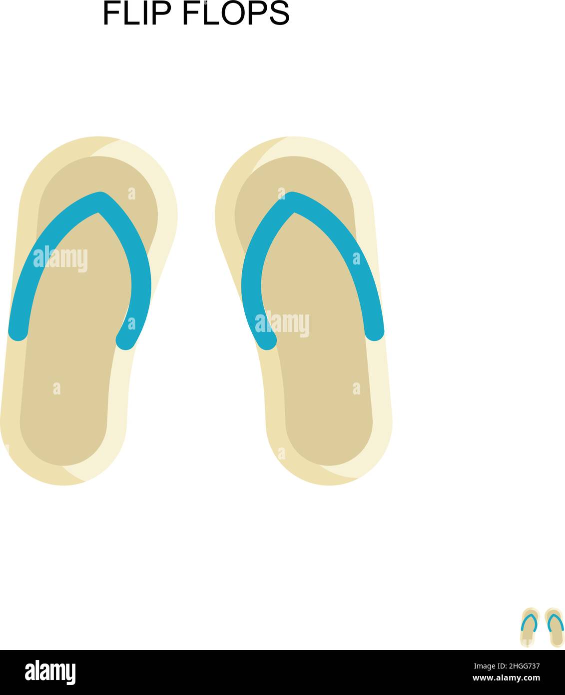 Flipflops einfaches VektorSymbol.perfekte Farbe modernes Piktogramm