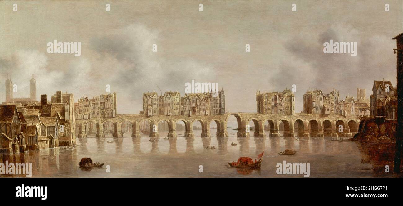 Claude de Jong - Blick auf die London Bridge - 1632 Stockfoto
