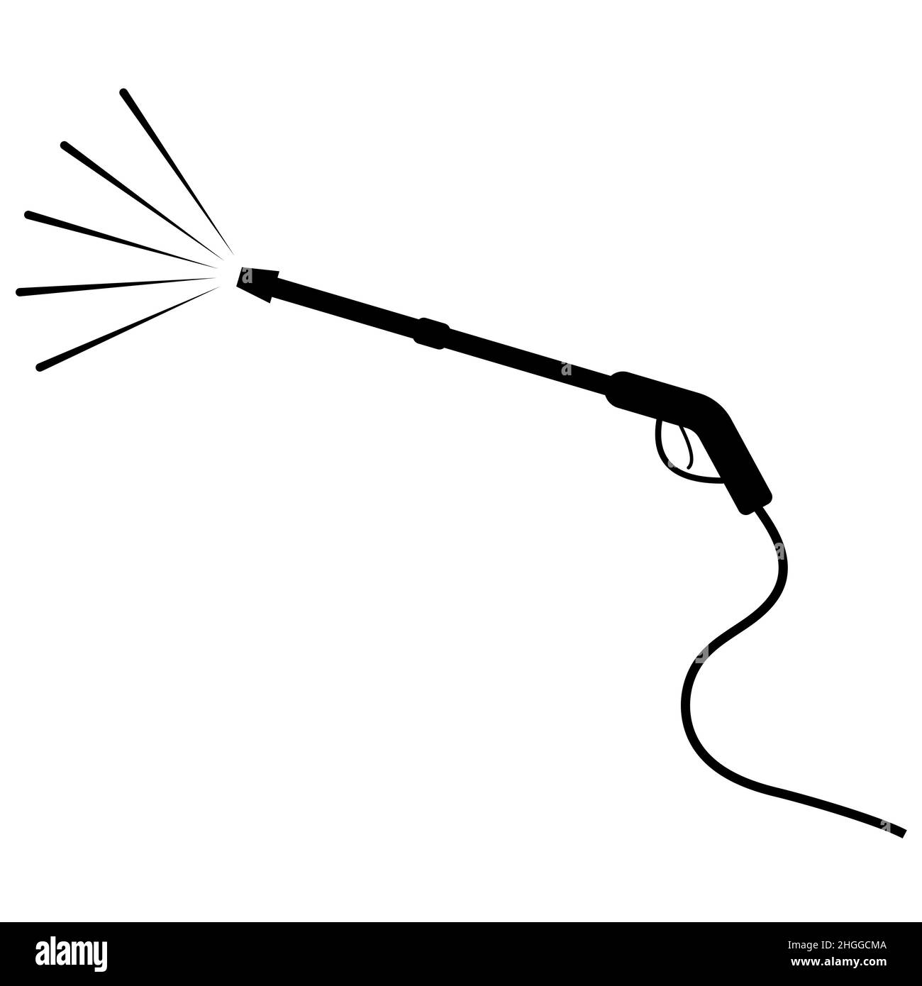 Hochdruck-Waschpistole Auto Waschwasserpistole Stock Abbildung Stock Vektor