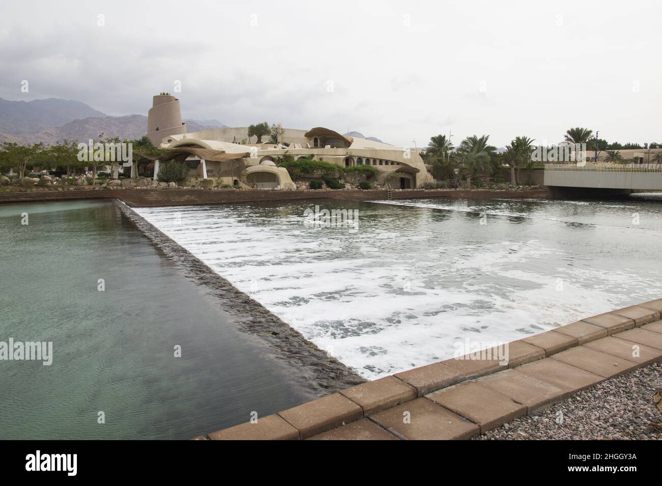 Cloud7 Megaprojekt der Ayla Oasis Development Company in Aqaba, Jordanien für das Ayla Oasis Regenerationsprojekt, das auf die Stadterneuerung und Investitionen abzielt. Stockfoto