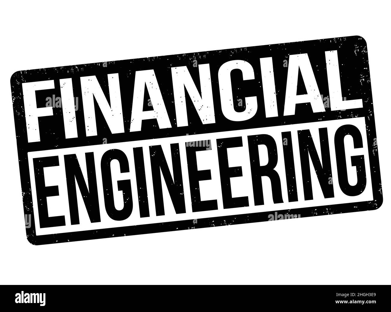 Financial Engineering Grunge Gummistempel auf weißem Hintergrund, Vektorgrafik Stock Vektor