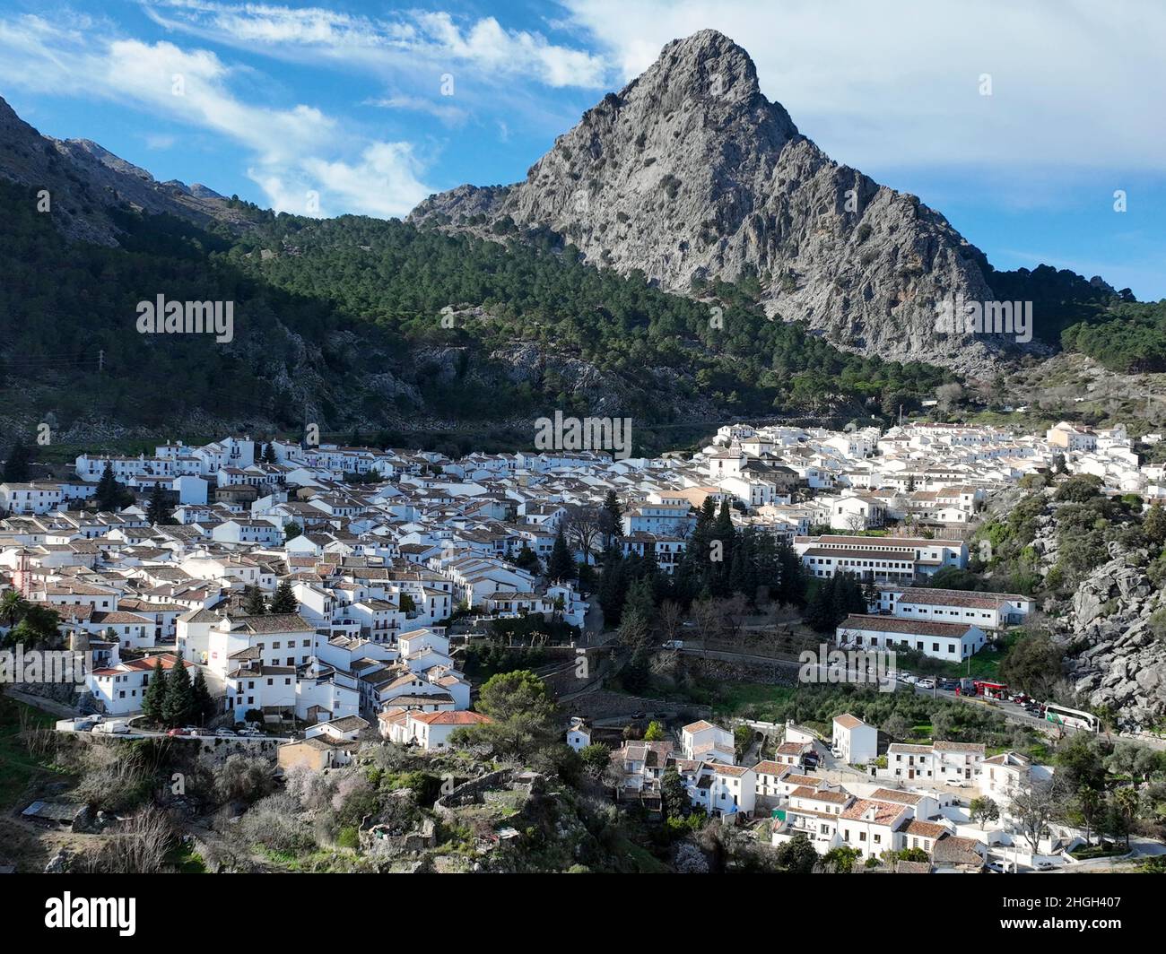 Gemeinde Grazalema in der Gemeinde der weißen Dörfer in der Provinz Cádiz, Spanien Stockfoto