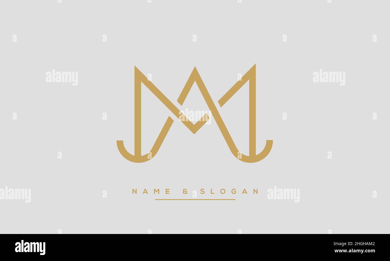 Moderner abstrakter Buchstabe MA, AM-Logo-Design. Minimaler MA, AM-initialer Symbolvektor Stock Vektor