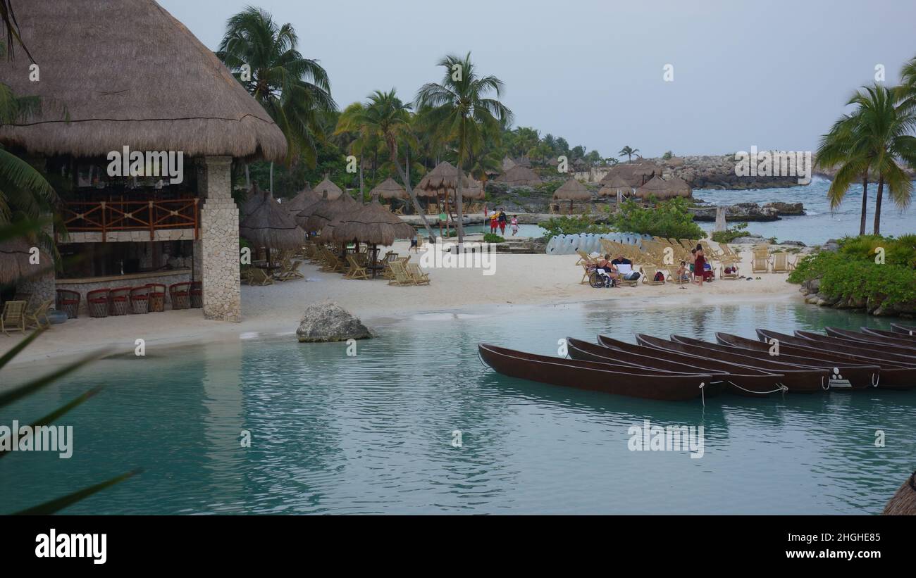 Kleiner Strand in der mexikanischen Karibik Stockfoto