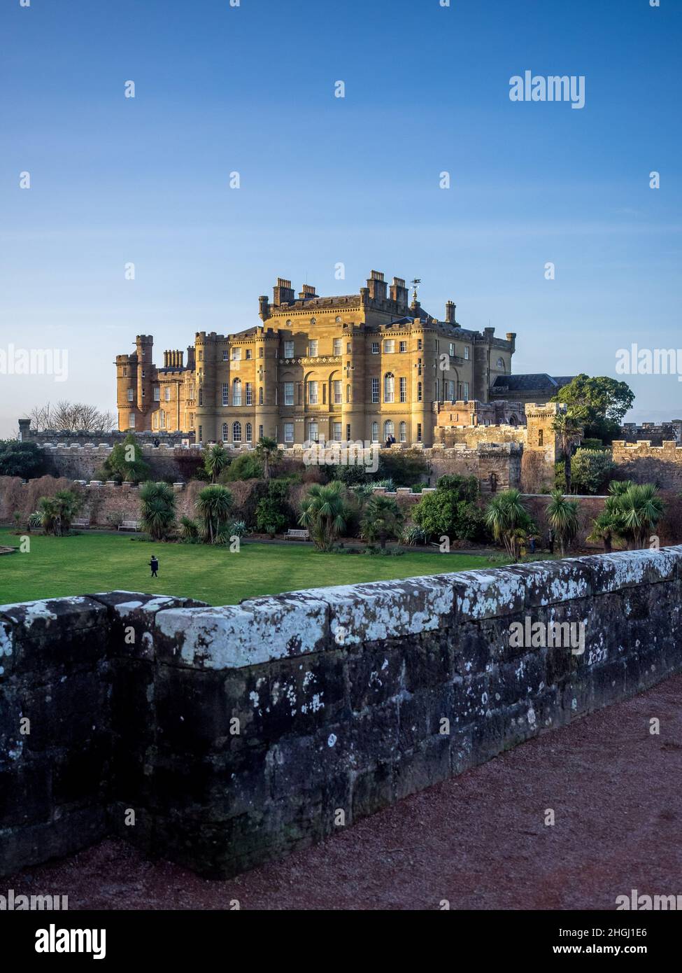 Winteransicht von Culzean Castle in South Ayrshire, Schottland. Stockfoto