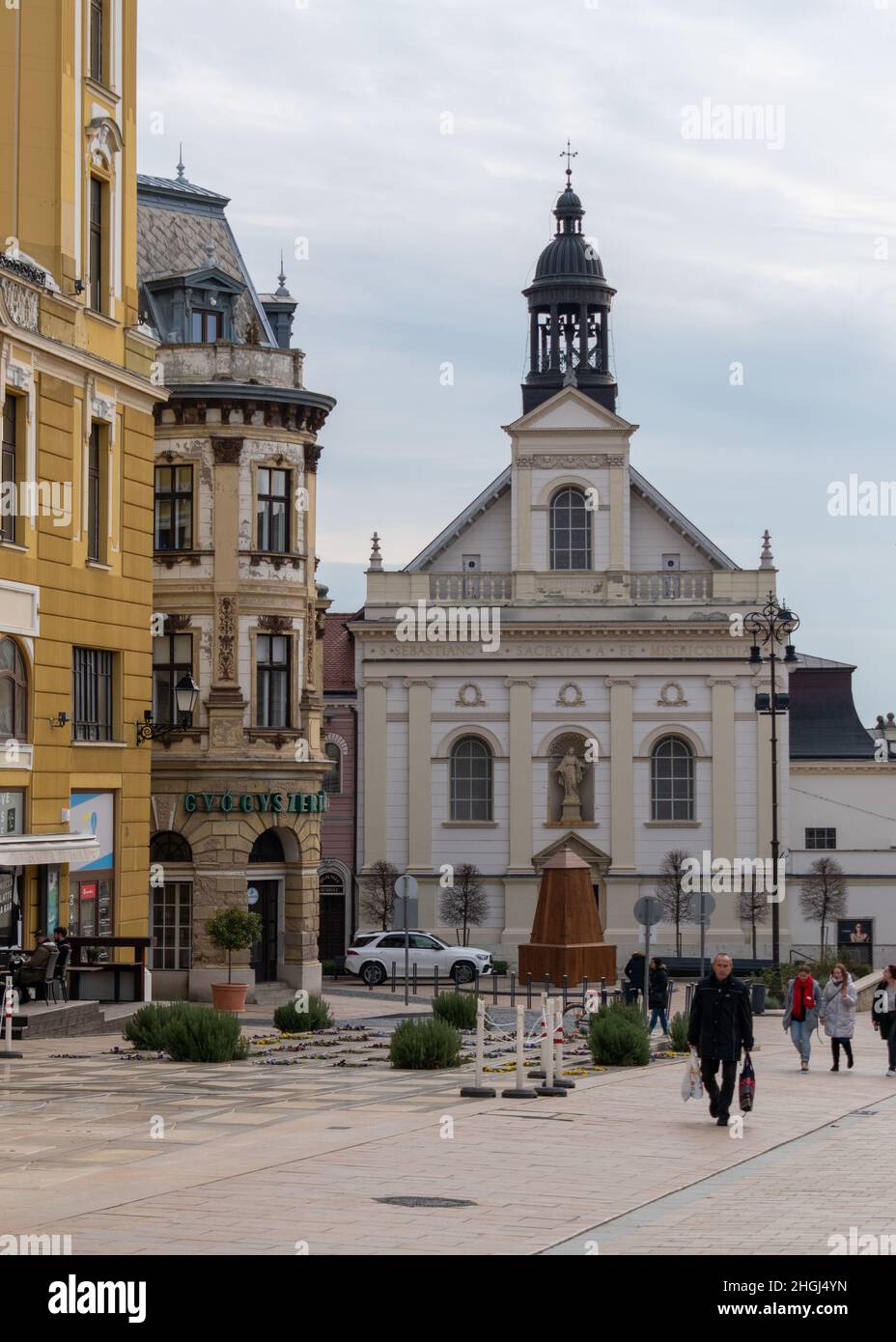 St. Sebastian Kirche auf Szechenyi Platz in der Stadt Pecs Ungarn Europa Stockfoto