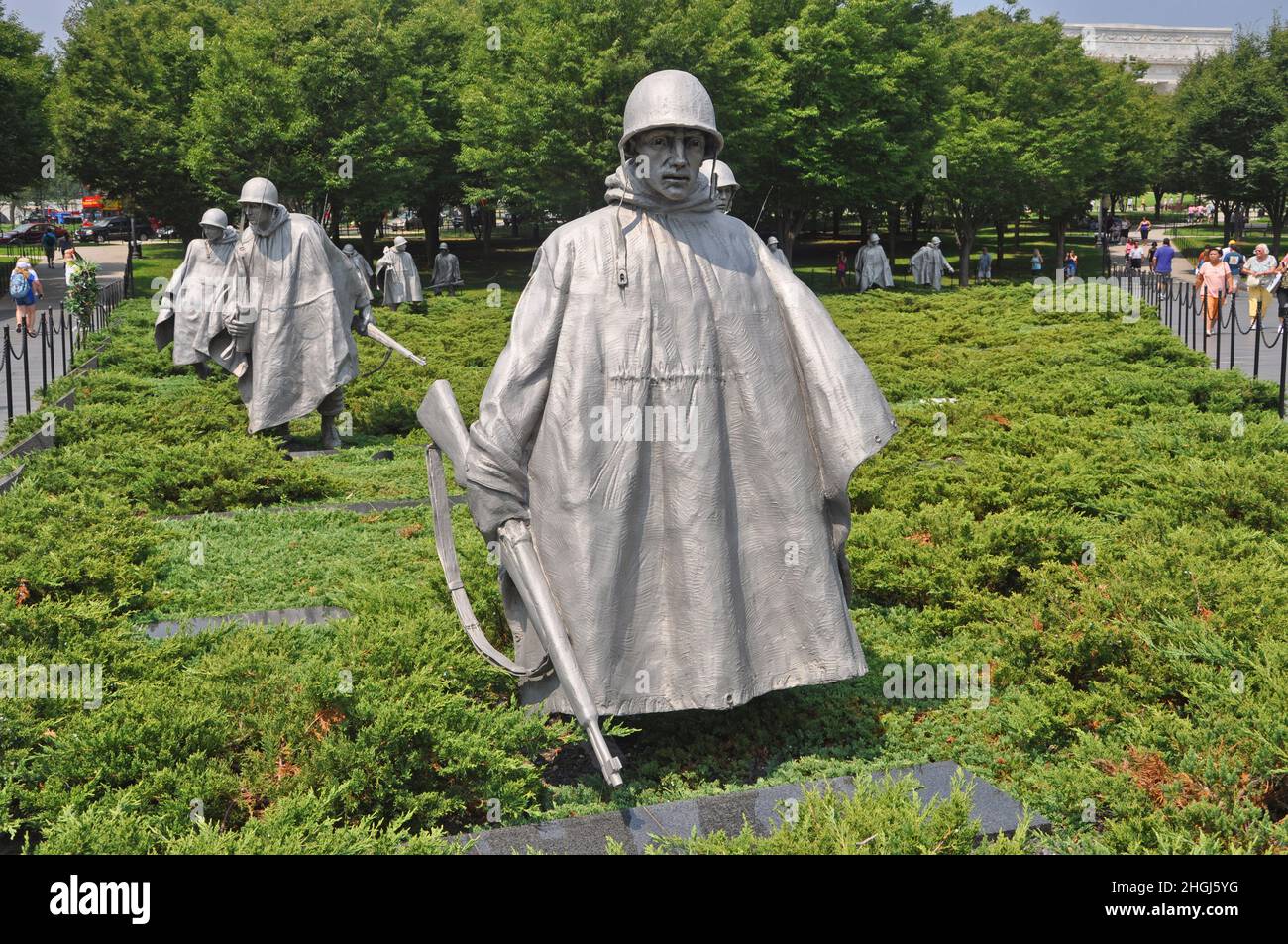 Das Korean war Veterans Memorial befindet sich im West Potomac Park, Washington DC, USA. Stockfoto