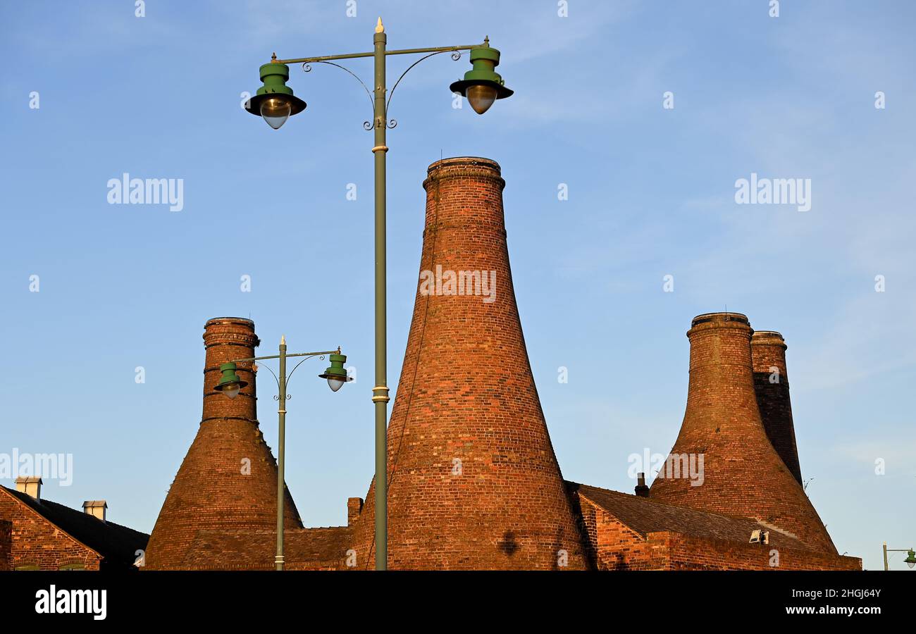 Das Gladstone Pottery Museum in Longton, Stoke-in-Trent, Großbritannien, Großbritannien Stockfoto