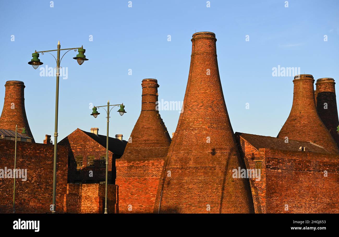 Das Gladstone Pottery Museum in Longton, Stoke-in-Trent, Großbritannien, Großbritannien Stockfoto