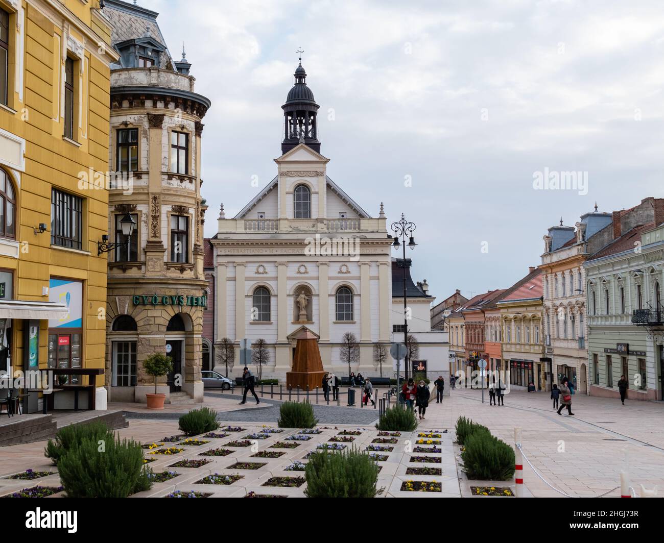 St. Sebastian Kirche auf Szechenyi Platz in der Stadt Pecs Ungarn Europa Stockfoto