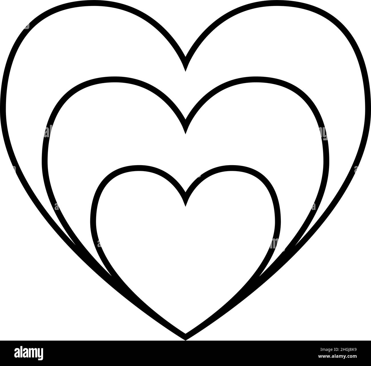 Symbol Für Wachsende Herzlinien Vektor Stock Vektor