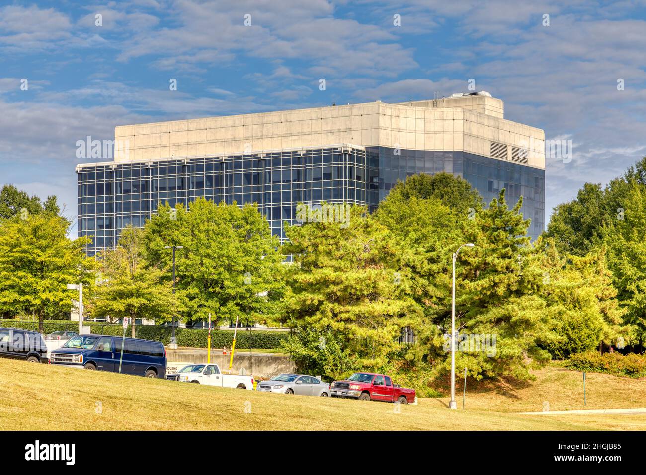 Der Hauptsitz der Afton Chemical Corporation befindet sich auf dem Gelände des ehemaligen Strafvollzugsanstalt des Bundesstaates Virginia in Gambles Hill. Stockfoto