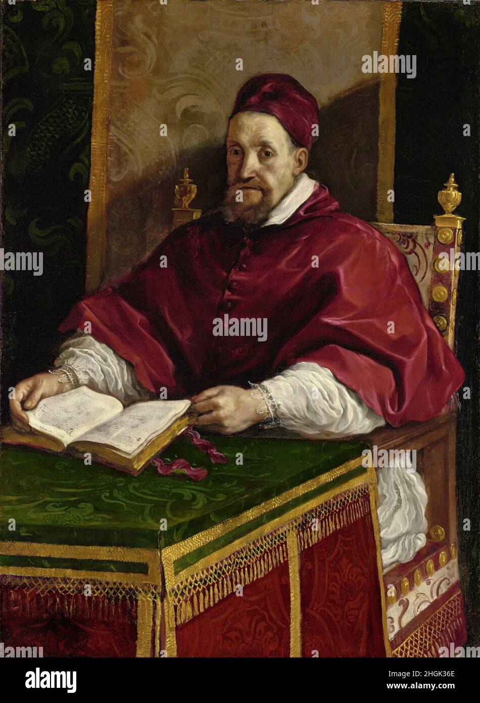 Papst Gregor XV. - 1622 23c. - Öl auf Leinwand 133,7 x 98,4 cm - Barbieri Giovanni Francesco - Guercino - Stockfoto