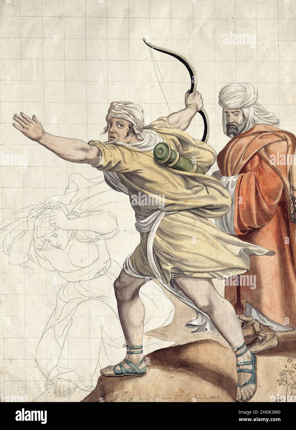 Woldemar Friedrich von Olivier - fliehende Bogenschützen Stockfoto