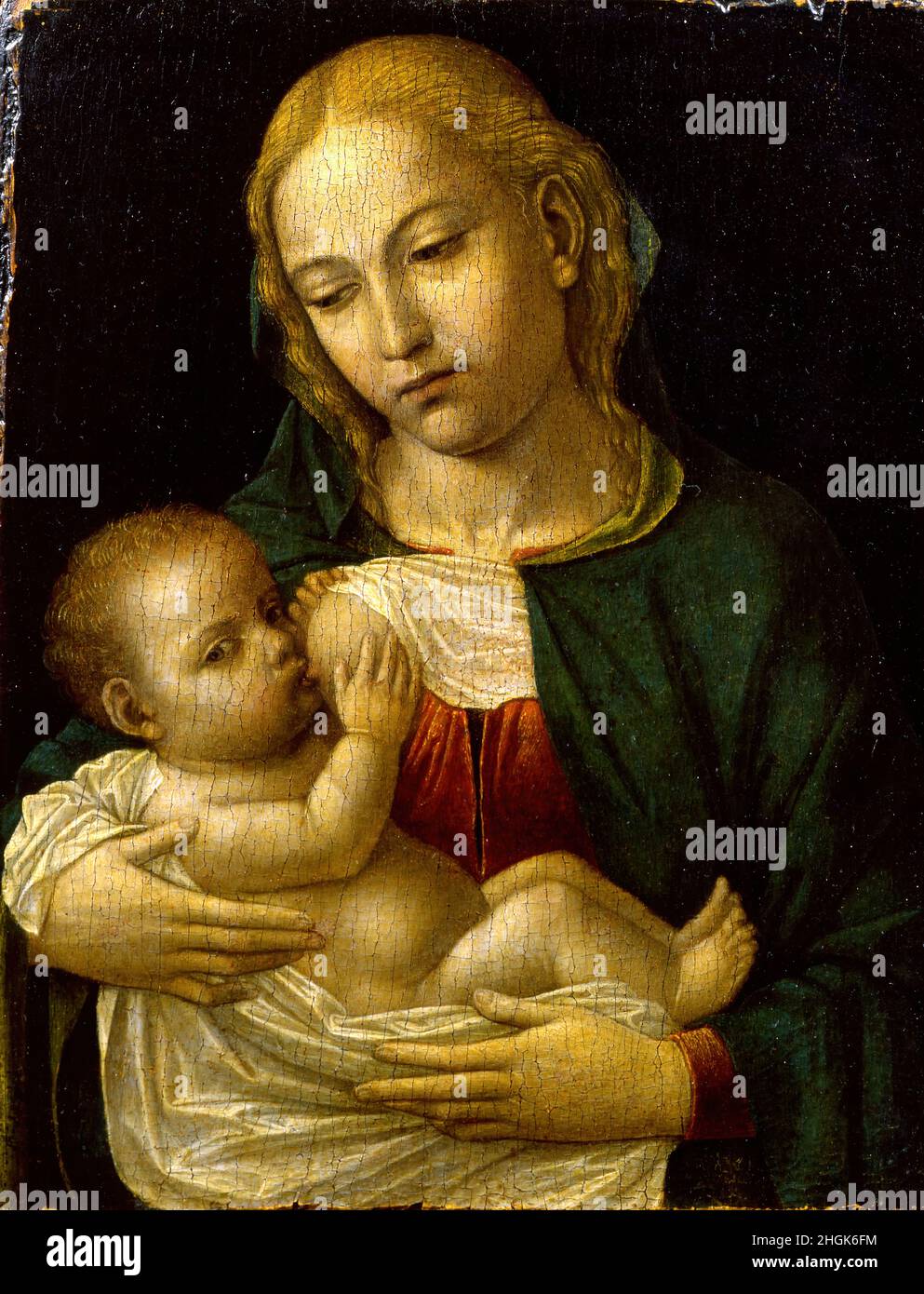 Madonna del Latte - 1485c. - Tempera su tavola 22,5 x 29 cm - Da Fossano Ambrogio - Bergognone - Stockfoto