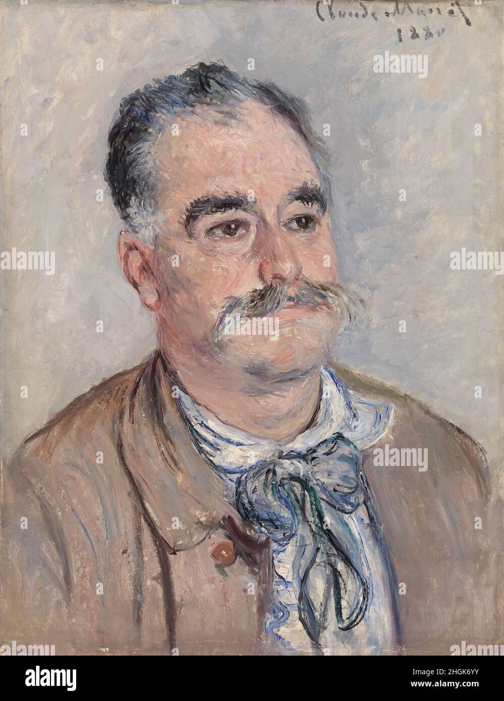 Portrait de Monsieur Coqueret [Père] - 1880 - Öl auf Leinwand montato auf Leinwand 52 x 40 cm - Monet Claude Stockfoto